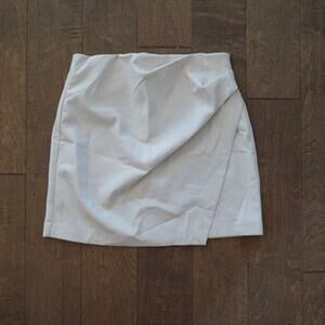 Wilfred Mini Cream faux Wrap Skirt faux Leather Womens Size 6